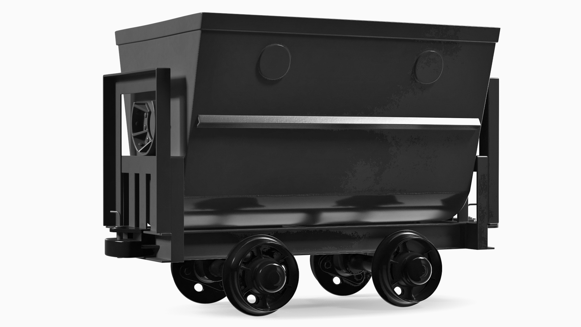 3D Mining Rail Cart Black New