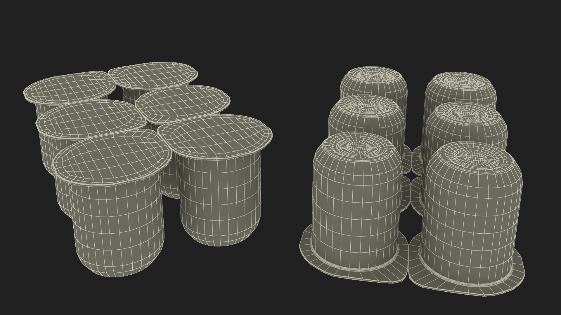 Activia Strawberry Yogurt 12 Paper Pack 3D model