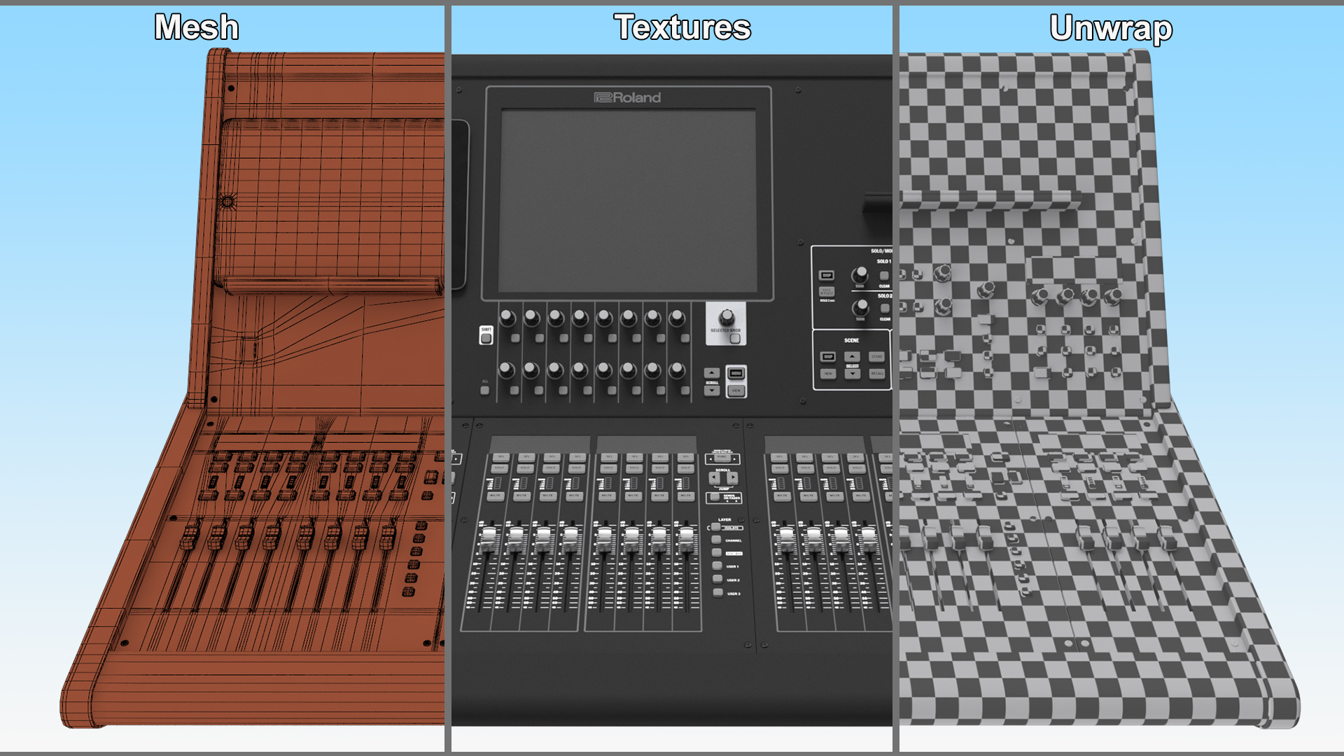 3D Live Mixing Console Roland M-5000 model