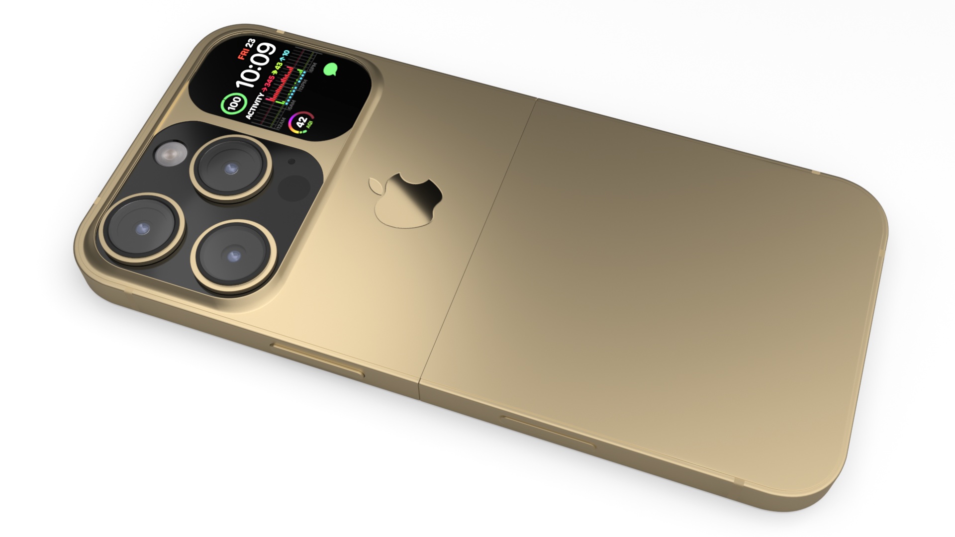 3D iPhone Flip Luxe Gold