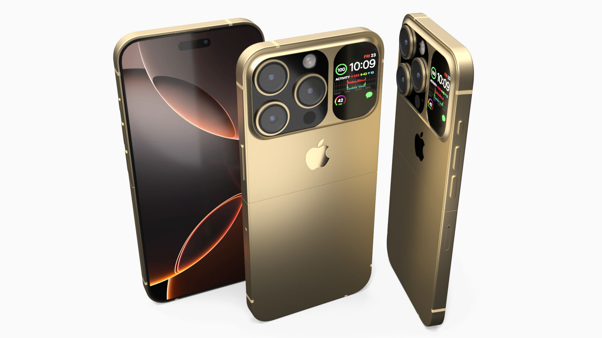 3D iPhone Flip Luxe Gold
