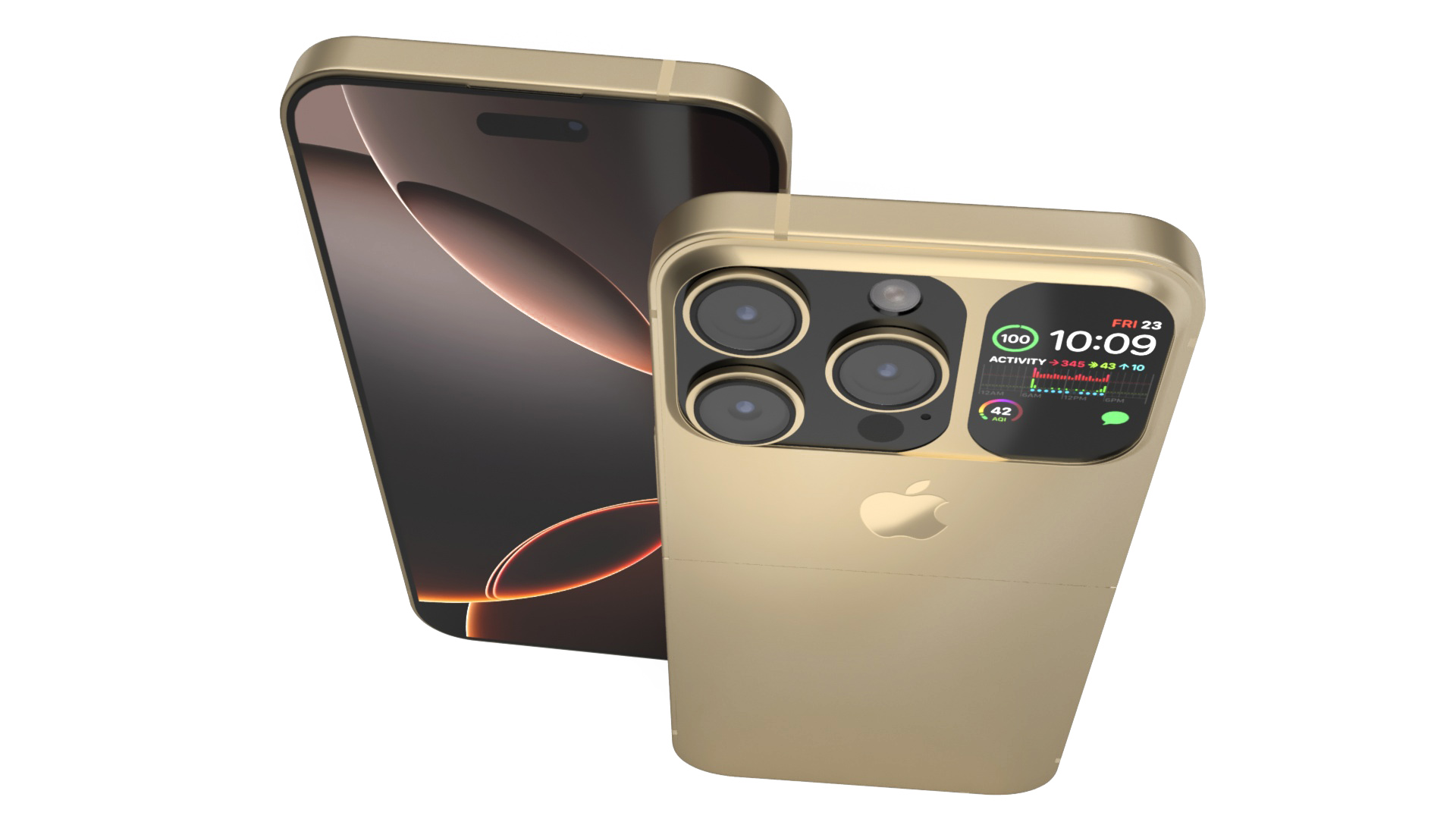 3D iPhone Flip Luxe Gold