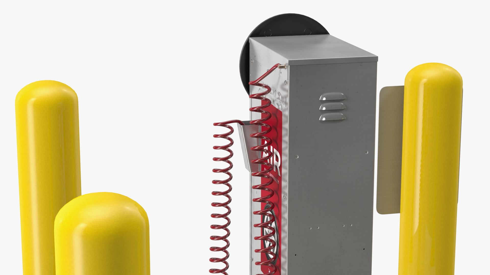 3D model Self Service Tire Air Station Pillar Red