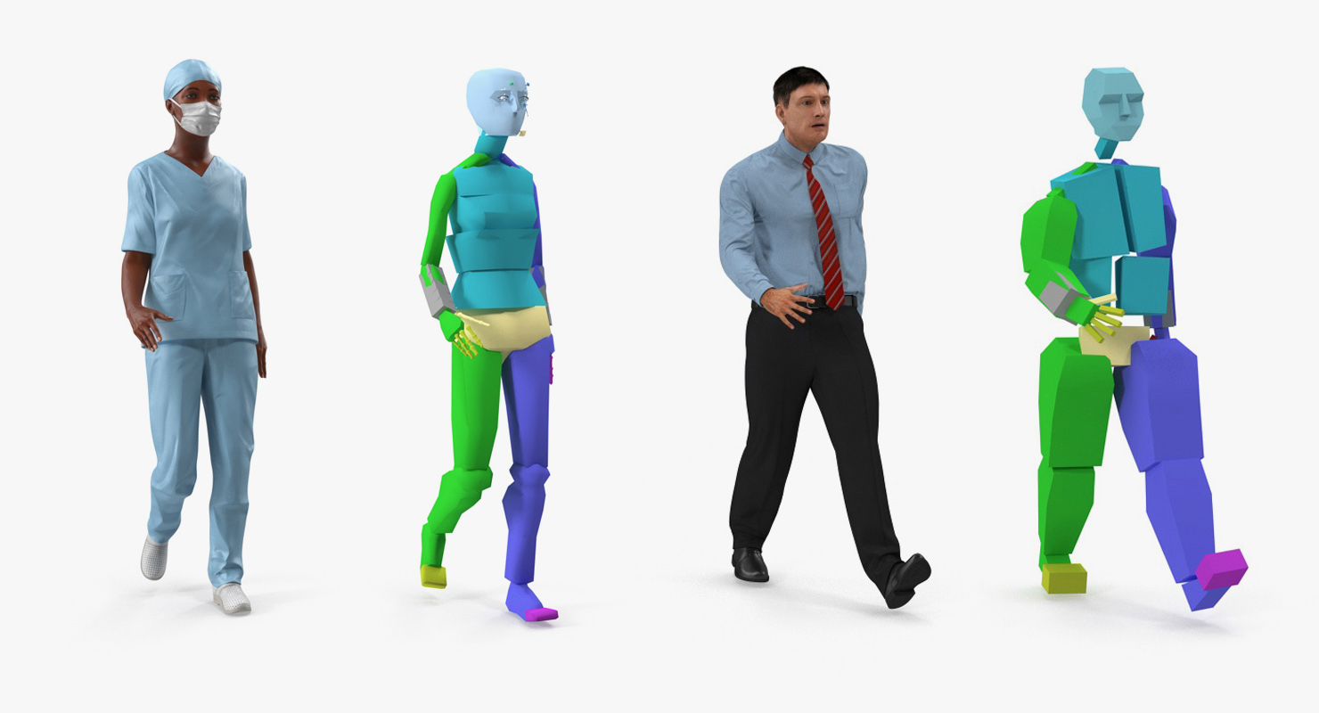 3D model Dental X Ray Scaner with Doctor and Patient Rigged