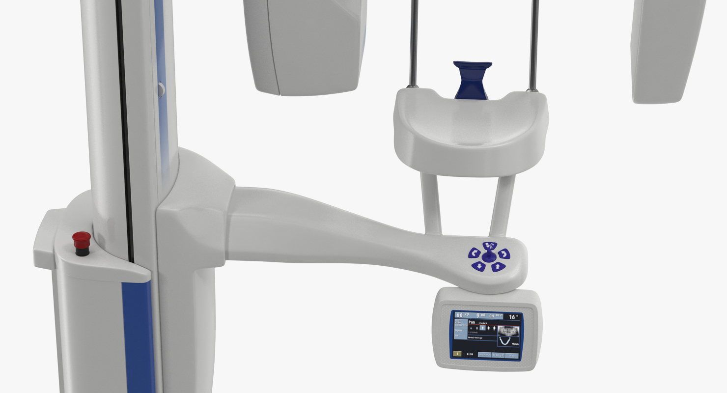 3D model Dental X Ray Scaner with Doctor and Patient Rigged
