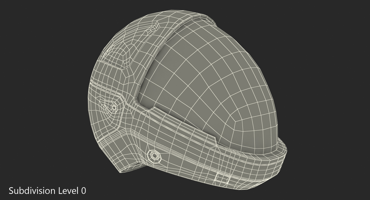 3D Futuristic Astronaut Space Helmet model