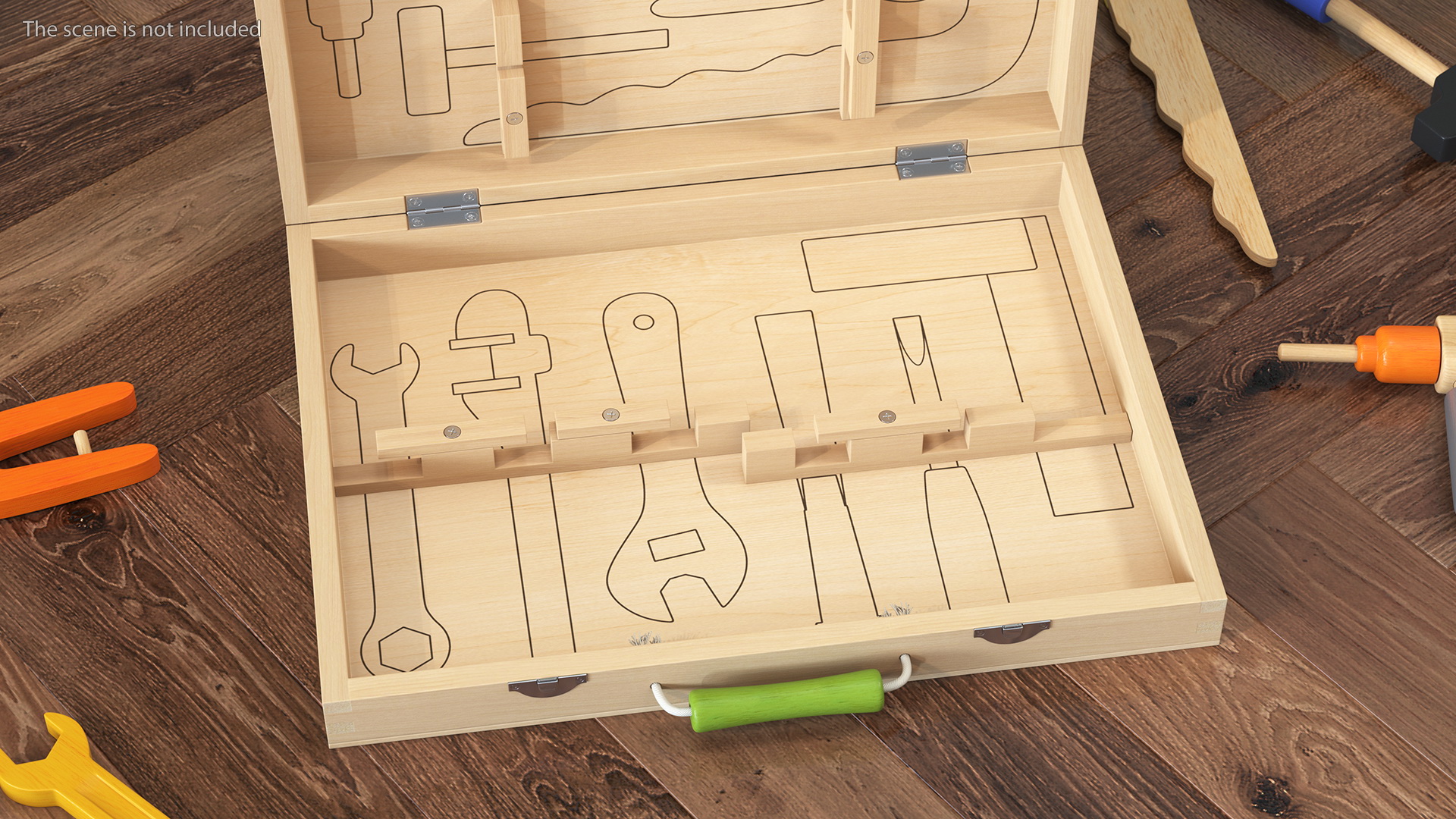 Empty Wooden Case 3D