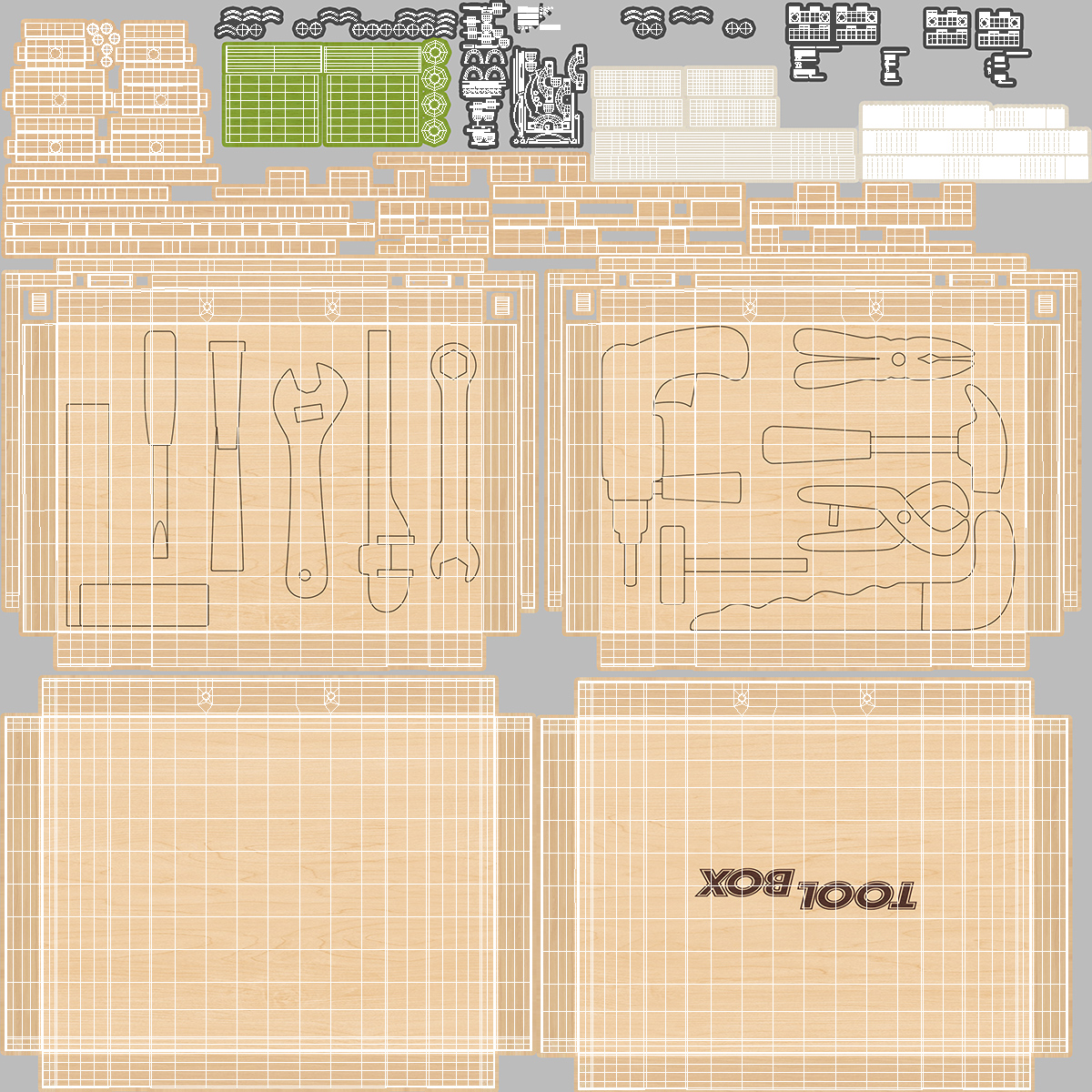 Empty Wooden Case 3D
