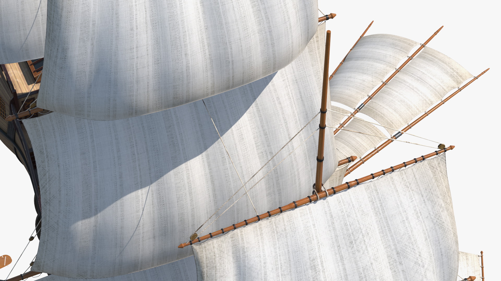 Fantasy Flying Sailing Ship Rigged 3D model