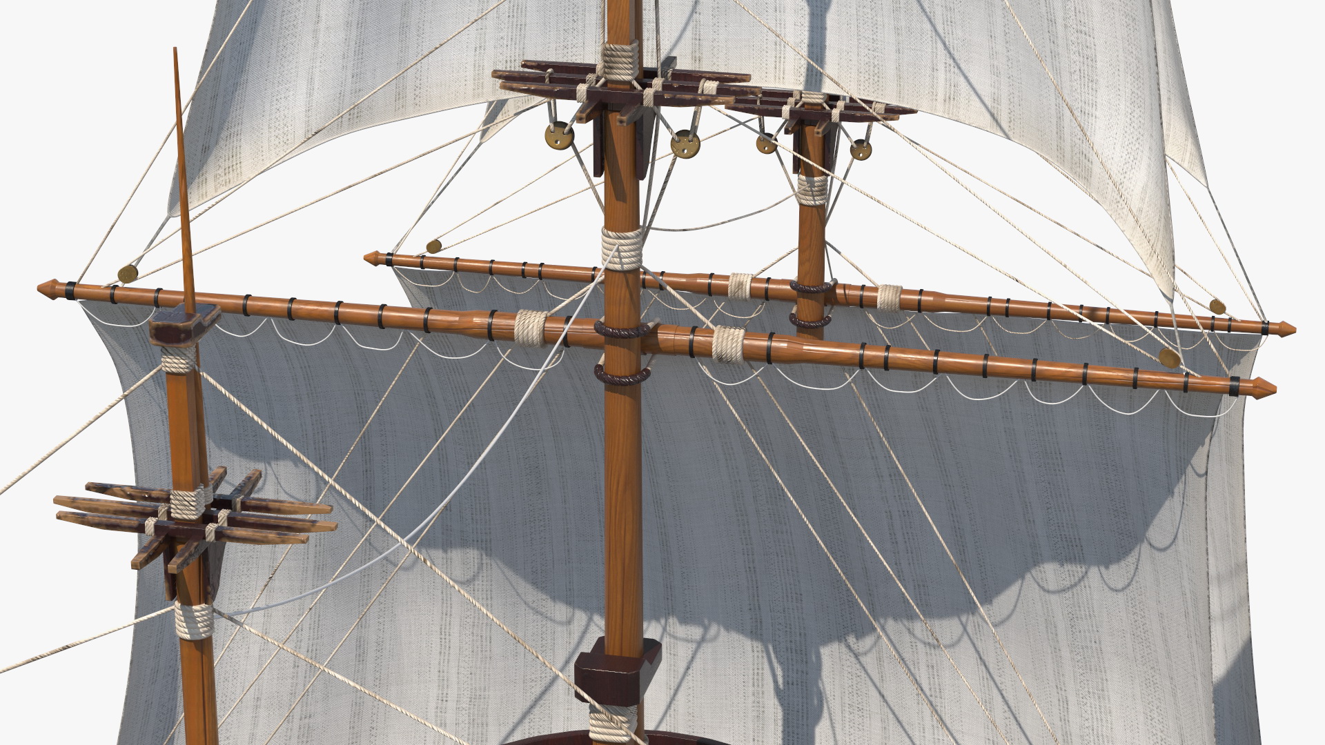 Fantasy Flying Sailing Ship Rigged 3D model