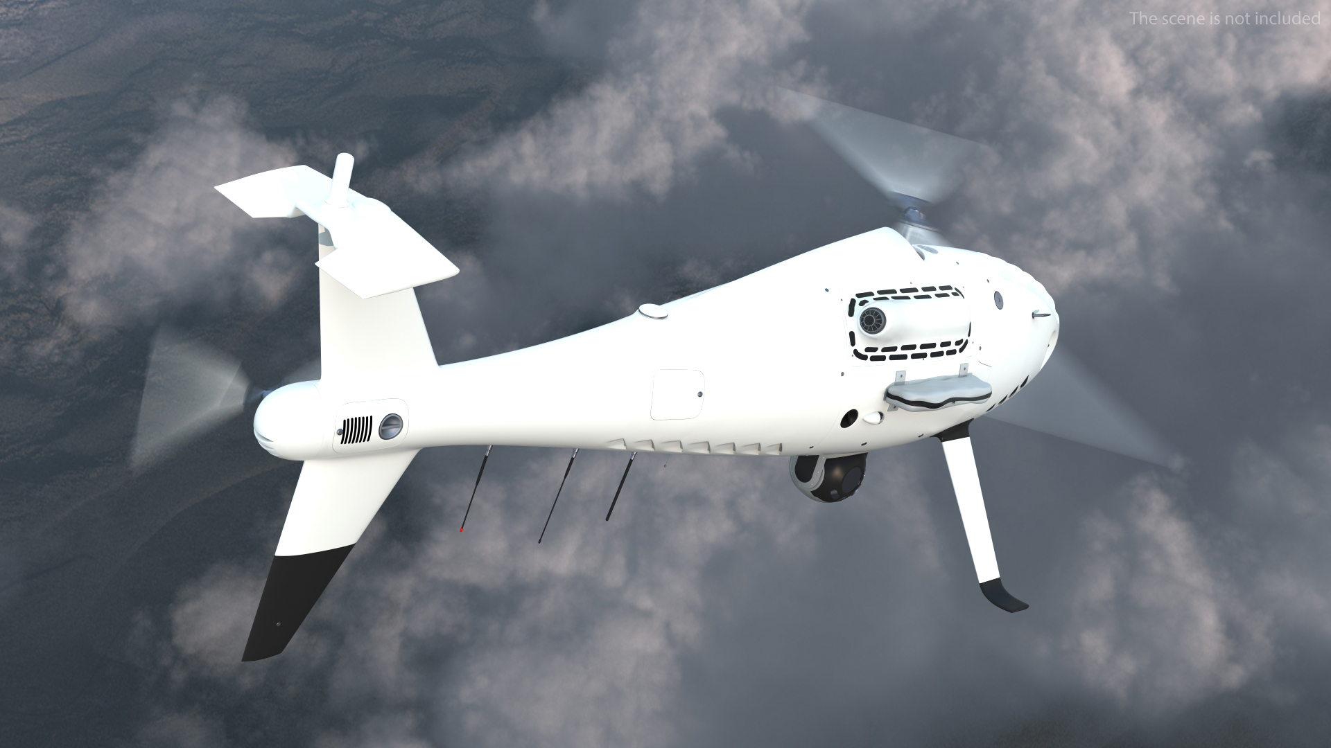 3D Camcopter UAV Rotorcraft Rigged