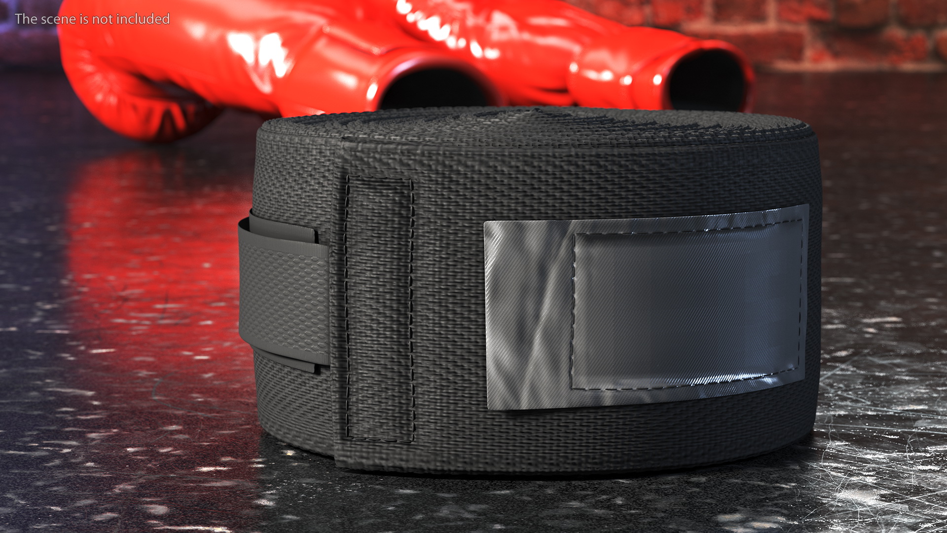 Black Boxing Hand Wrap Roll 3D
