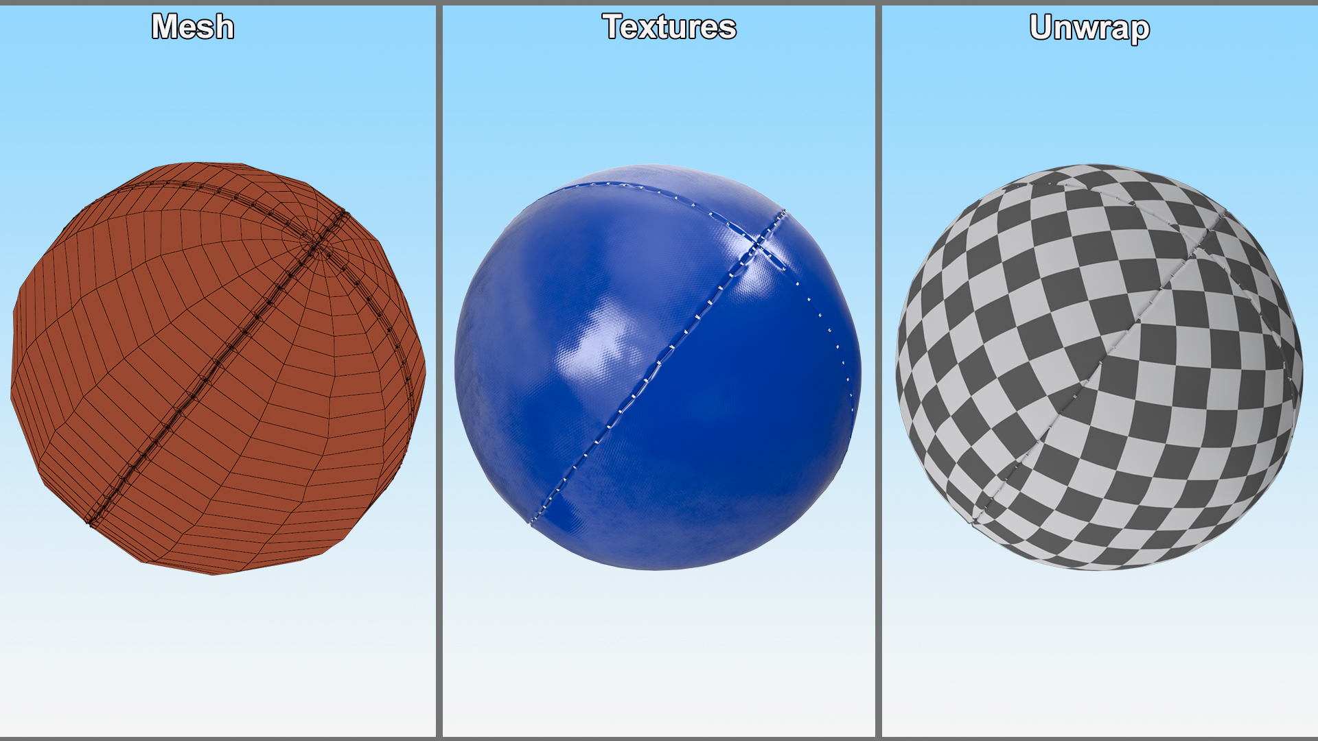 3D Circus Ball Blue