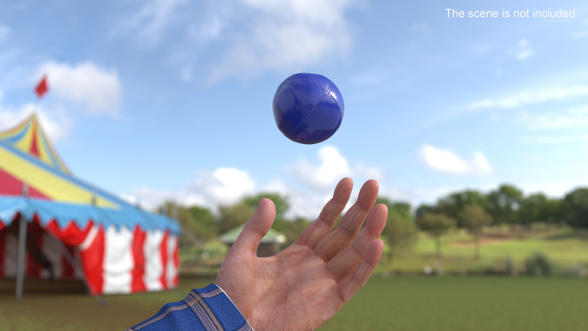 3D Circus Ball Blue