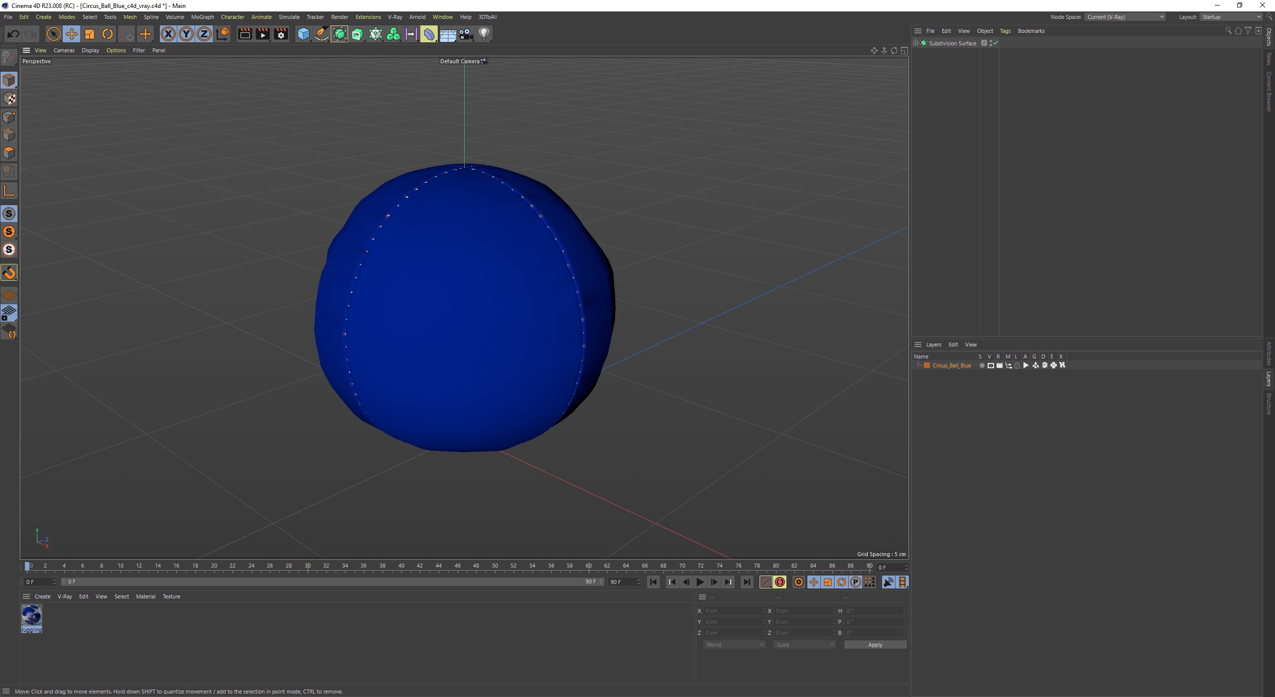 3D Circus Ball Blue