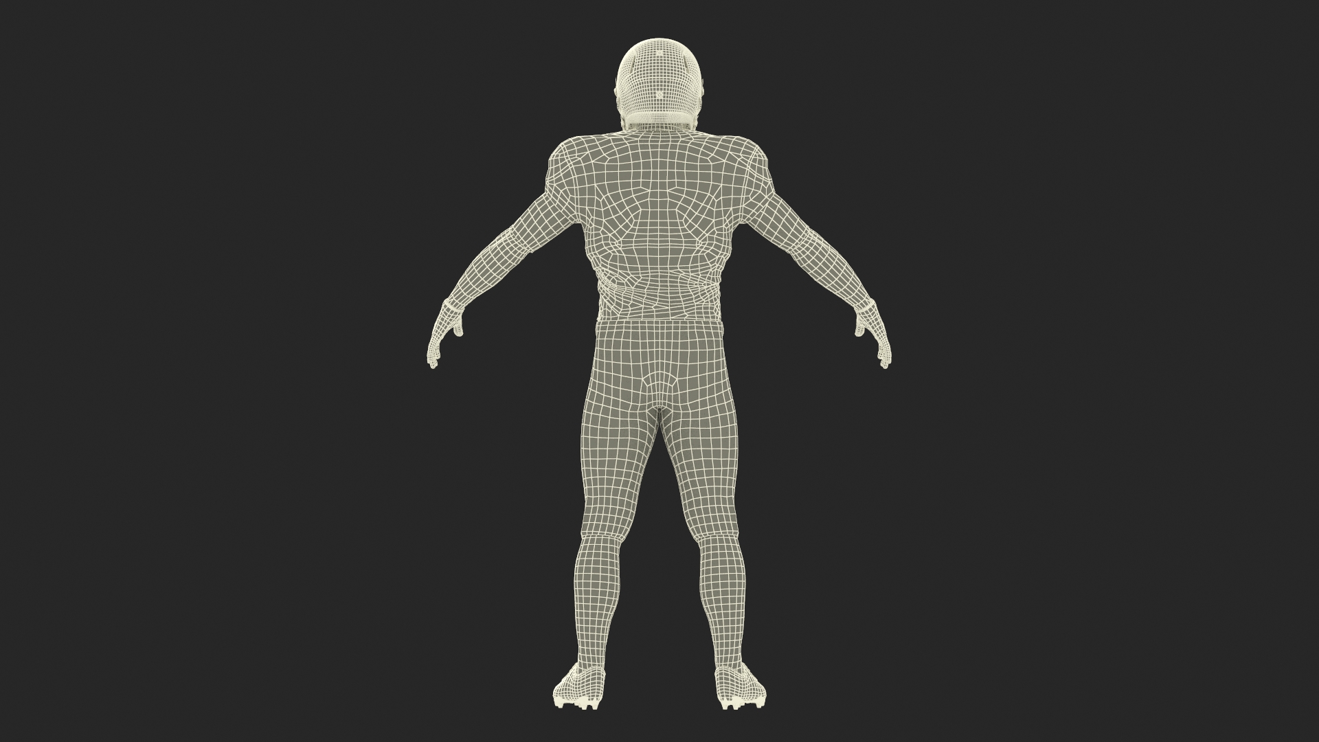3D Red Uniform Black Man Football Player Rigged for Maya model