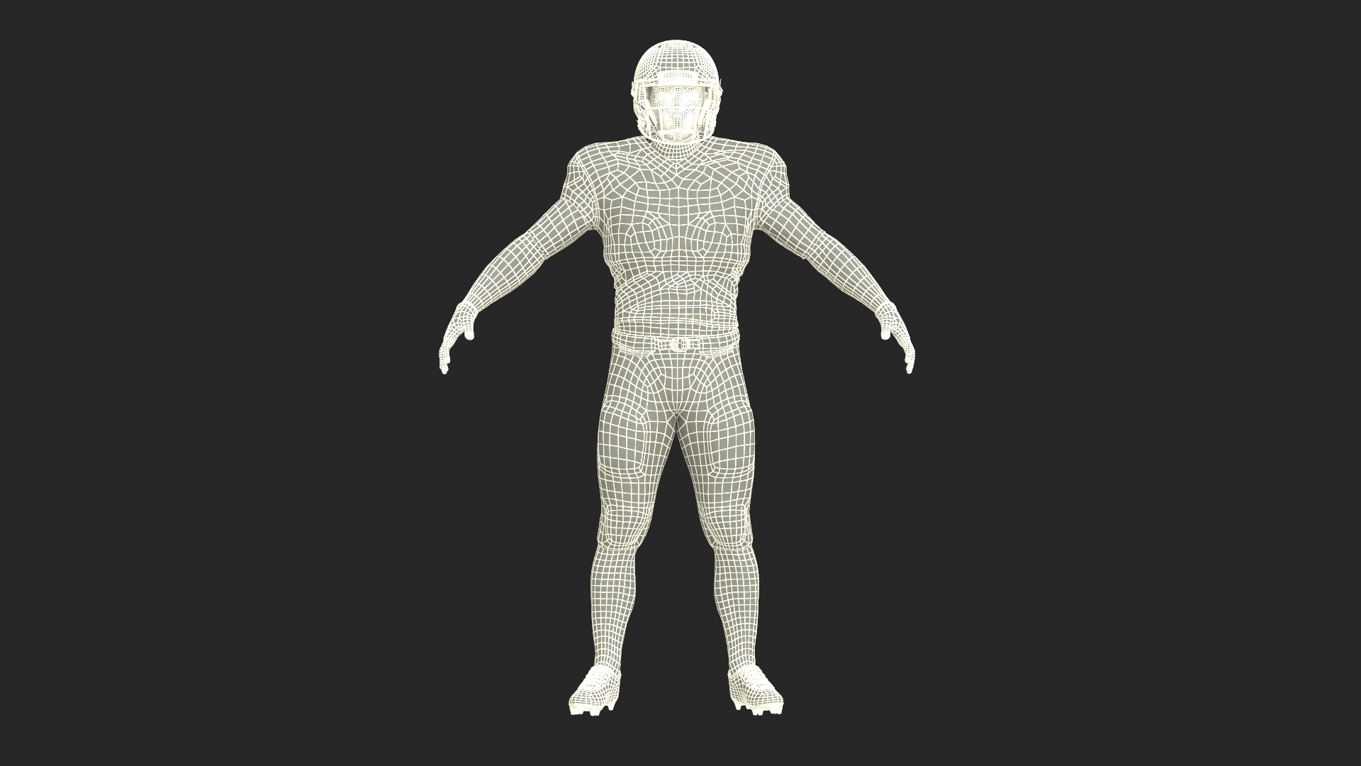 3D Red Uniform Black Man Football Player Rigged for Maya model