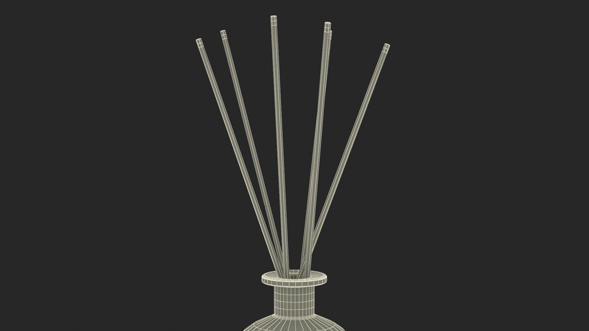 3D Aroma Reed Diffuser Bottle with Sticks model