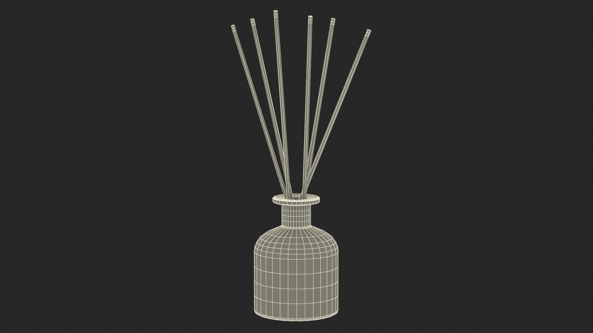 3D Aroma Reed Diffuser Bottle with Sticks model