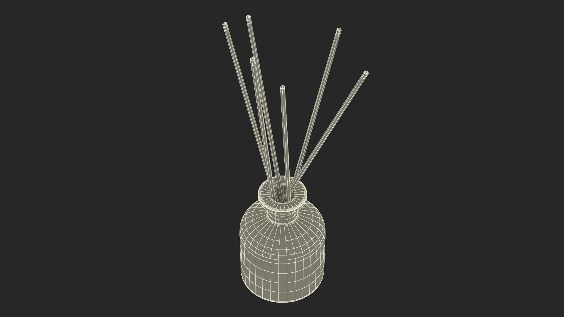 3D Aroma Reed Diffuser Bottle with Sticks model