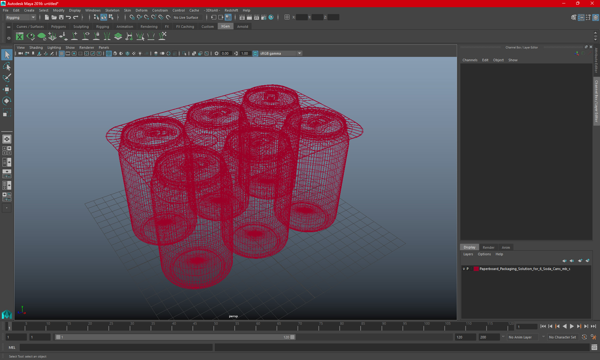 3D model Paperboard Packaging Solution for 6 Soda Cans