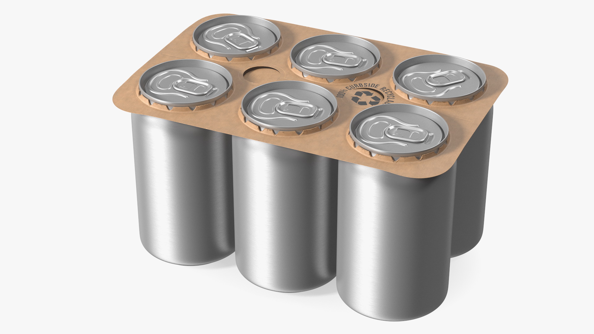 3D model Paperboard Packaging Solution for 6 Soda Cans