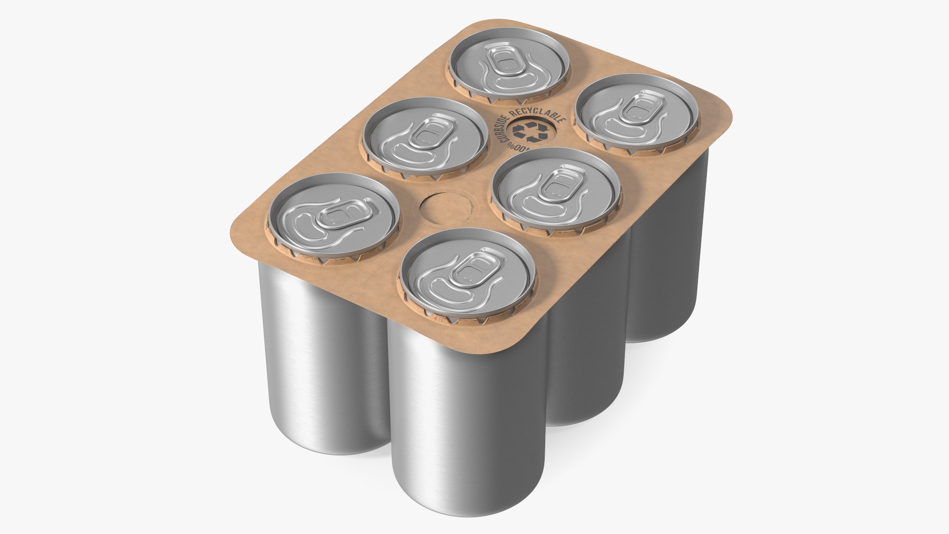3D model Paperboard Packaging Solution for 6 Soda Cans