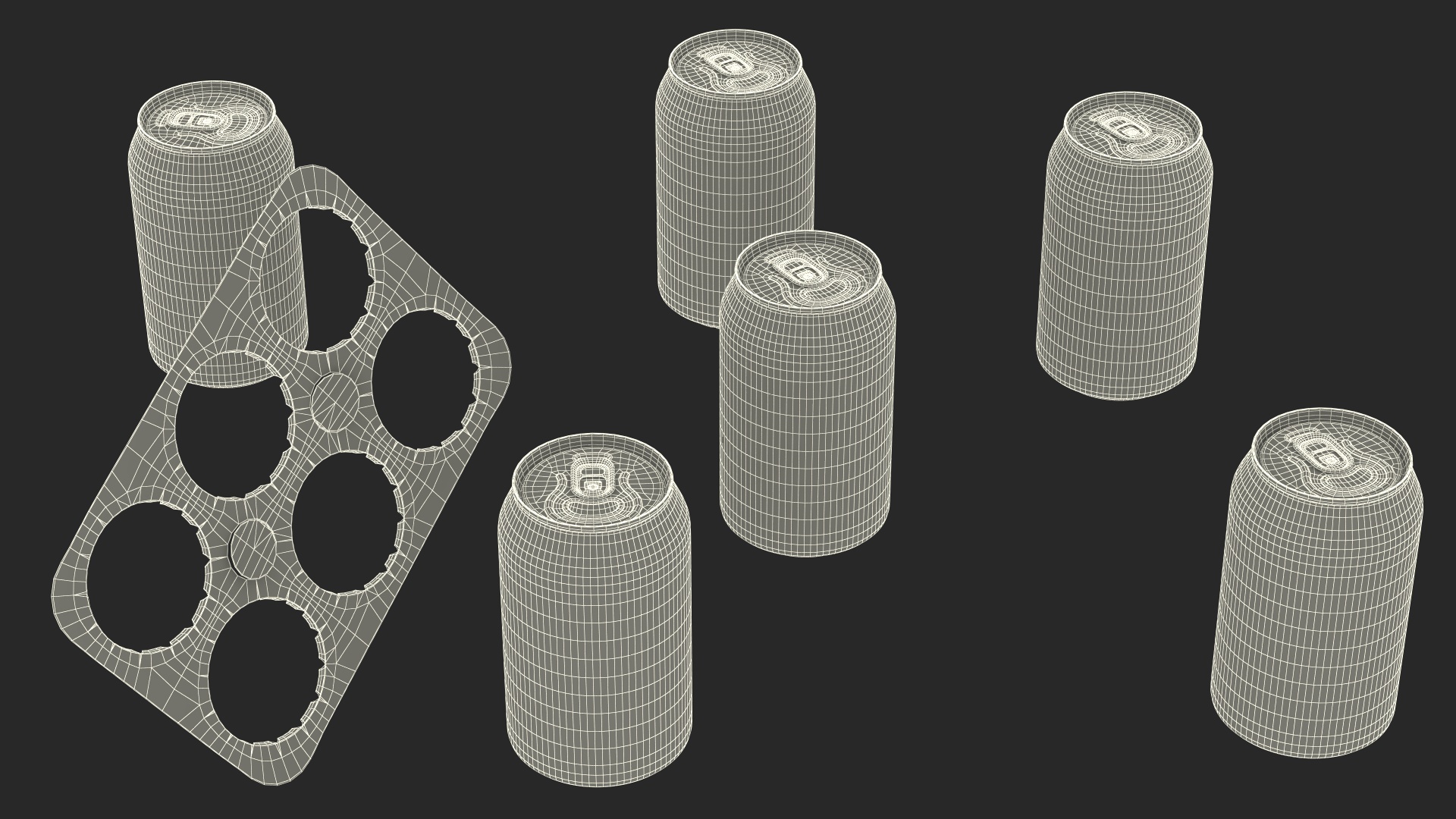 3D model Paperboard Packaging Solution for 6 Soda Cans