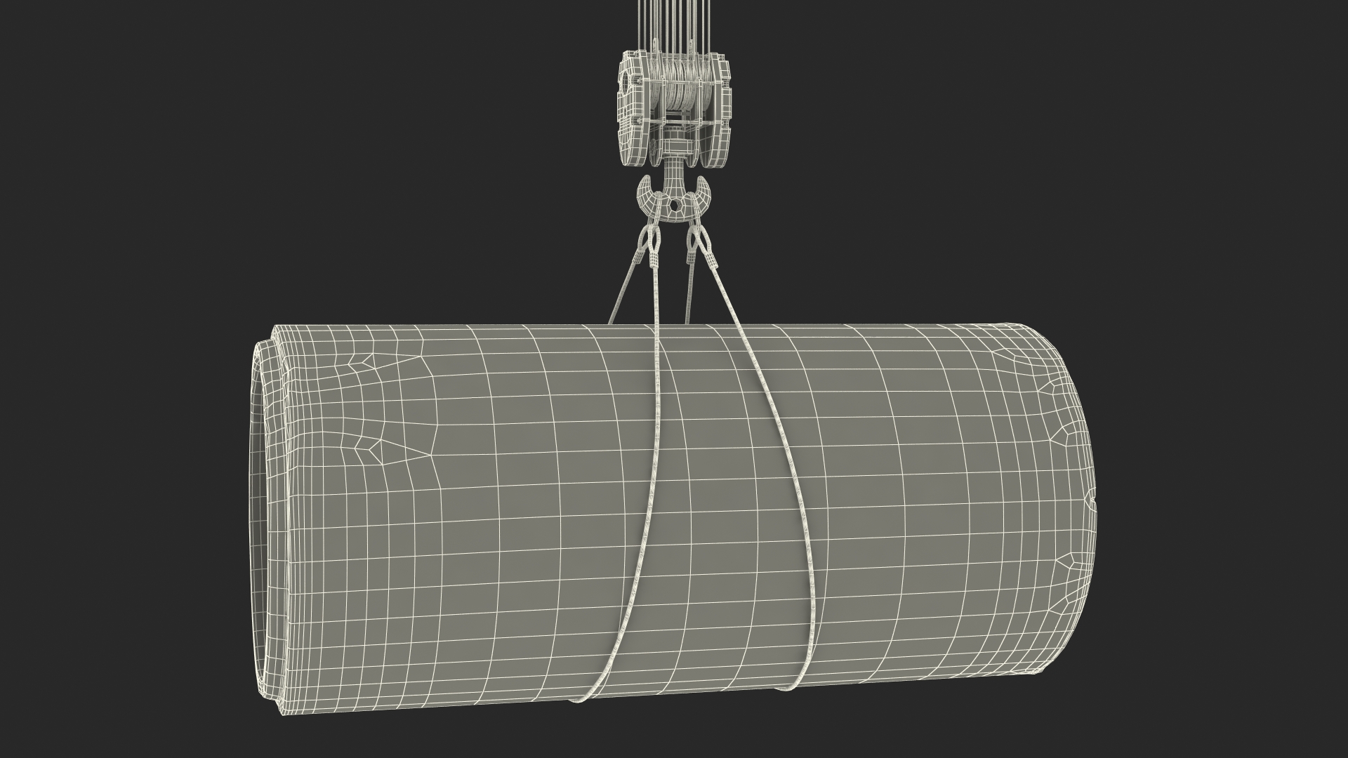 3D Tracked Crane with Reinforced Concrete Pipe model