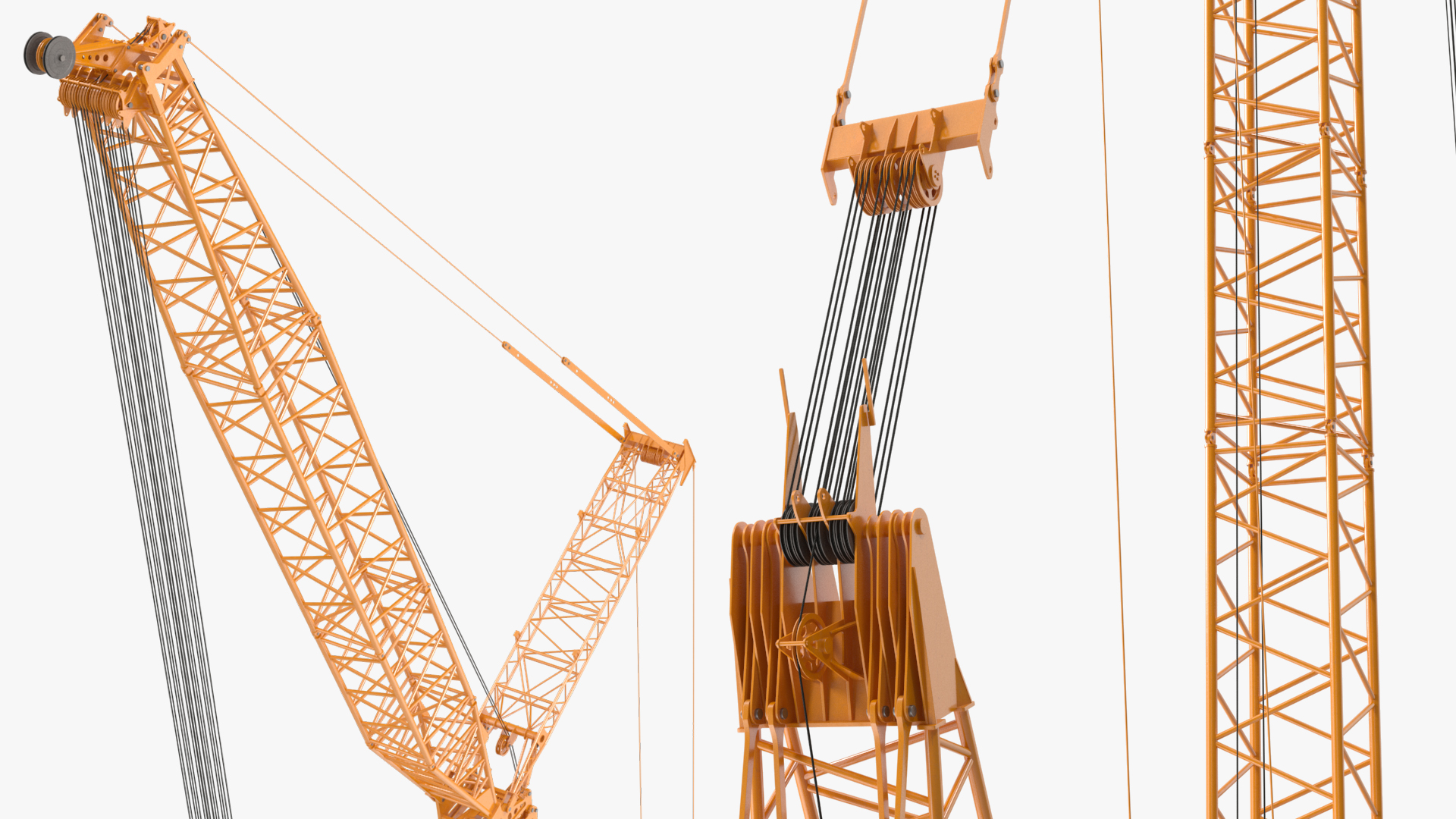 3D Tracked Crane with Reinforced Concrete Pipe model