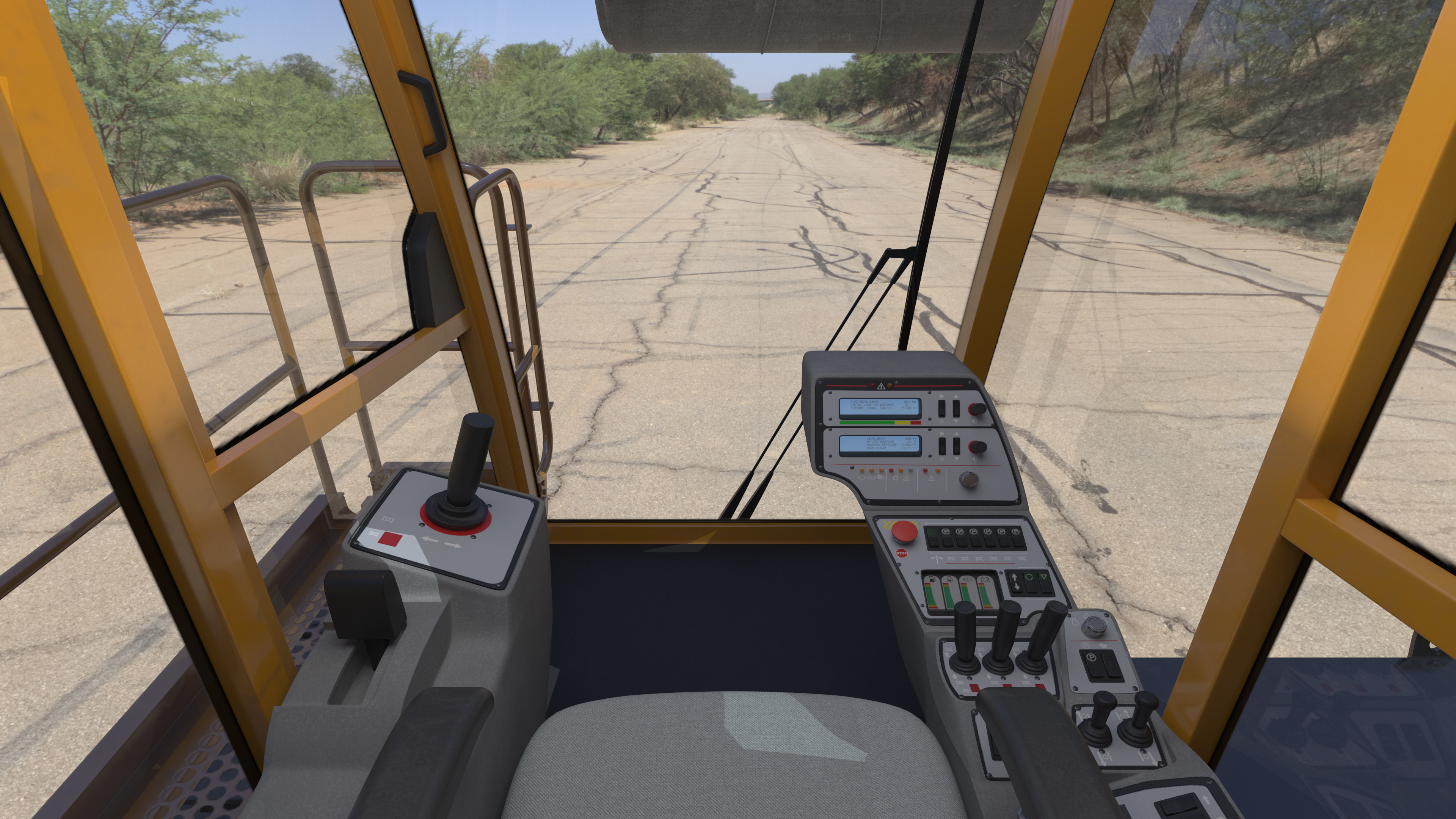 3D Tracked Crane with Reinforced Concrete Pipe model