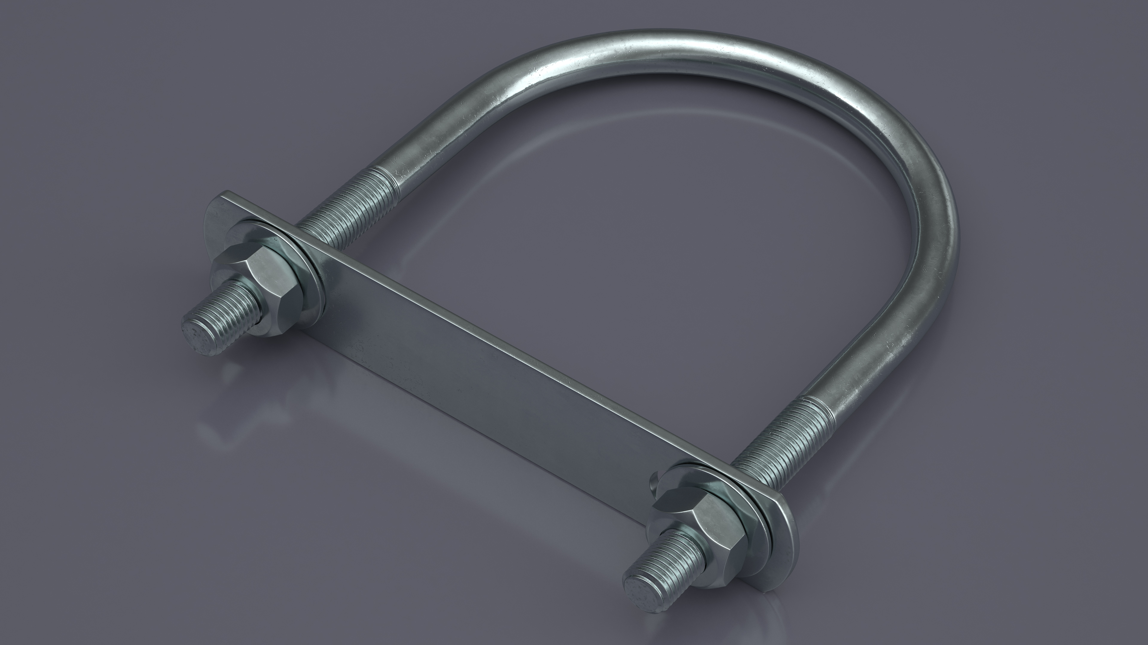 U Bolt for Fixed Base Steel 3D