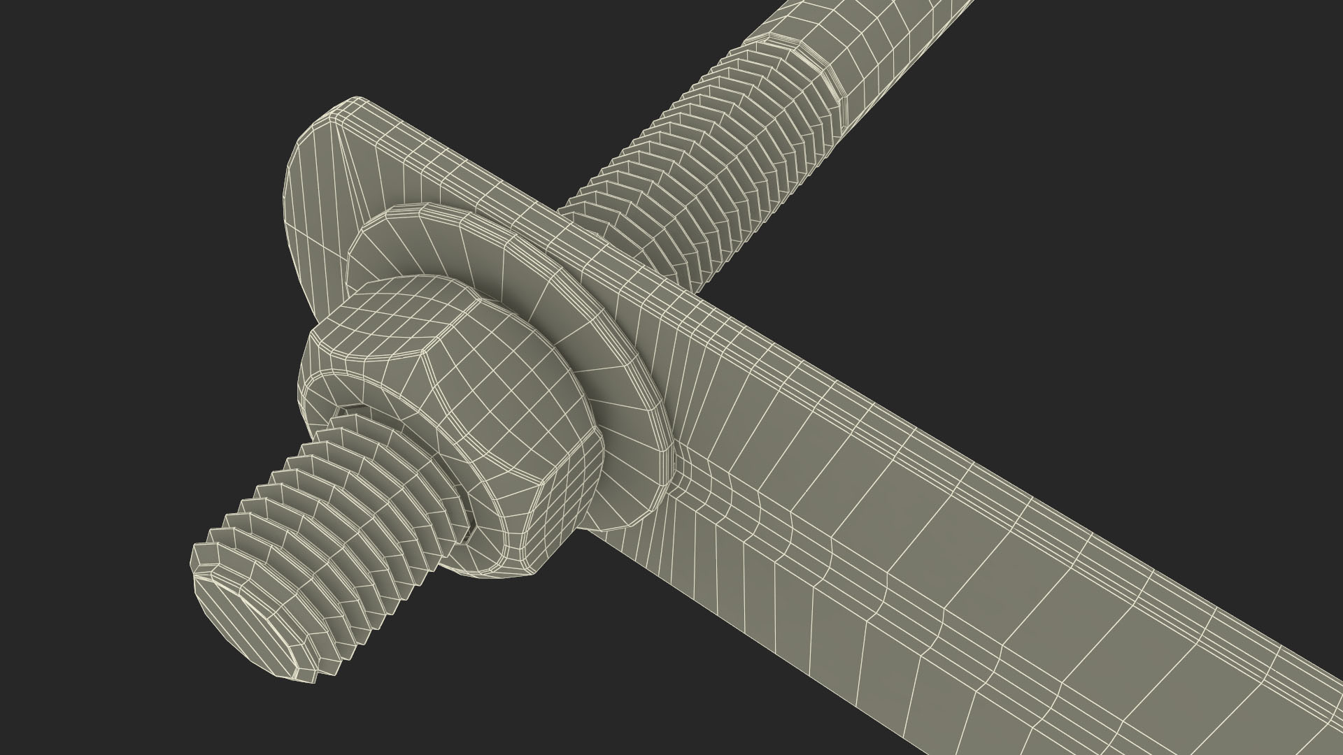 U Bolt for Fixed Base Steel 3D