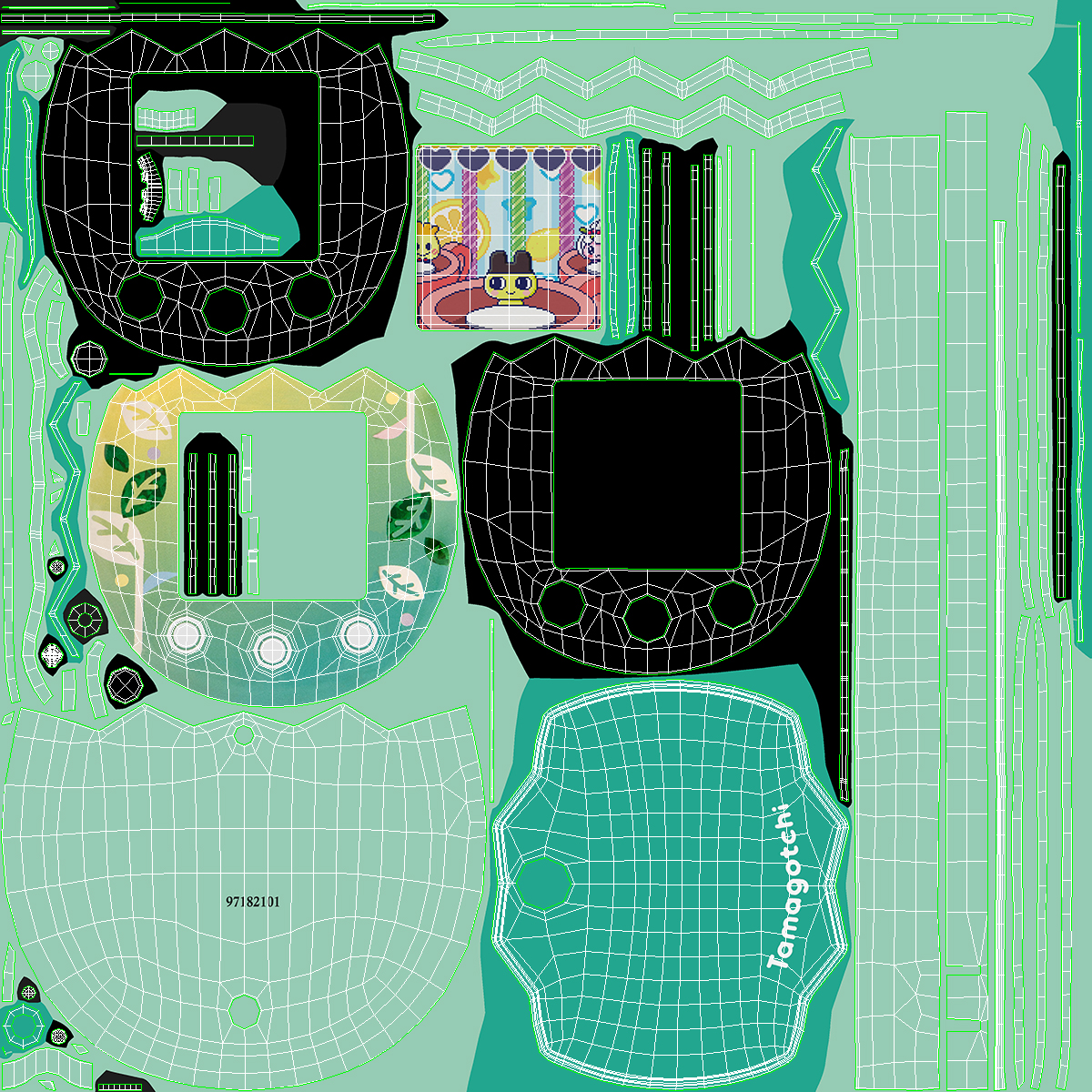 Tamagotchi Pix Nature Green 3D