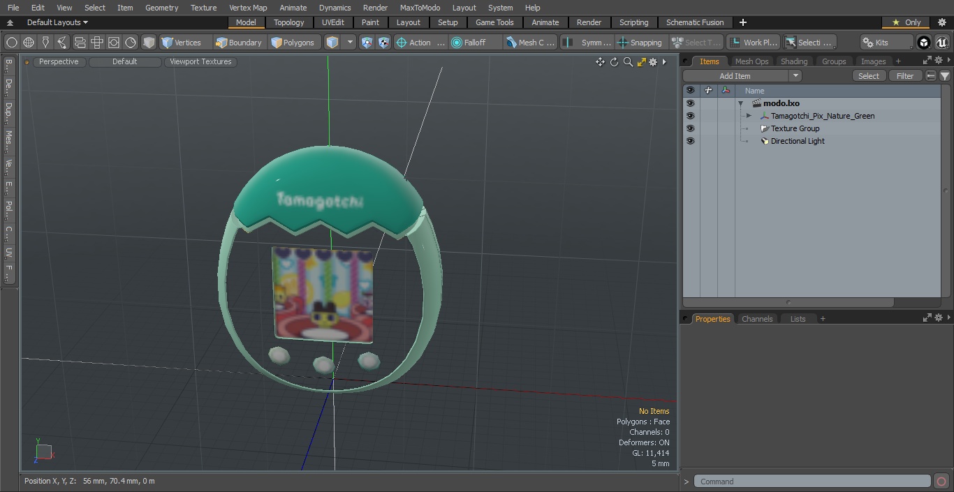 Tamagotchi Pix Nature Green 3D