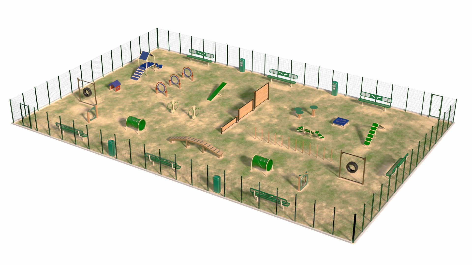 Dog Park Fur 3D