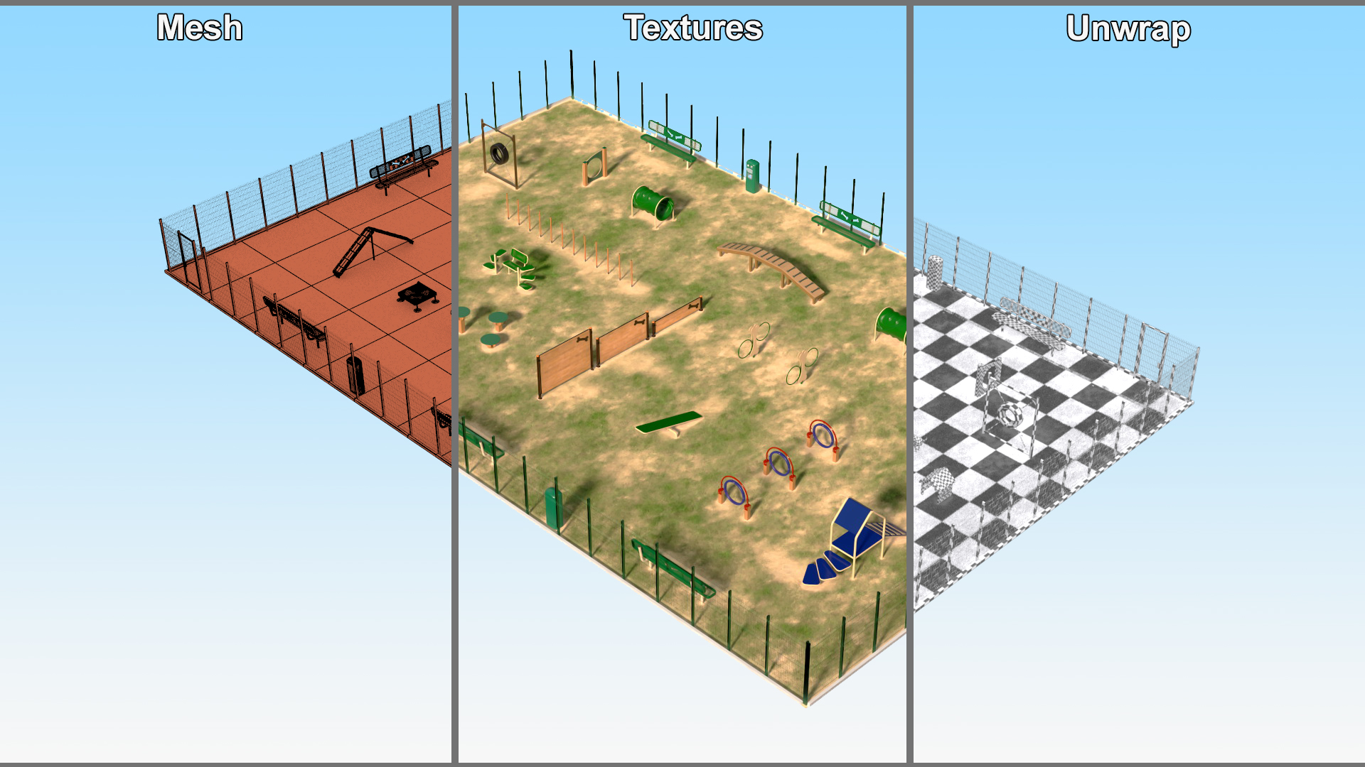 Dog Park Fur 3D