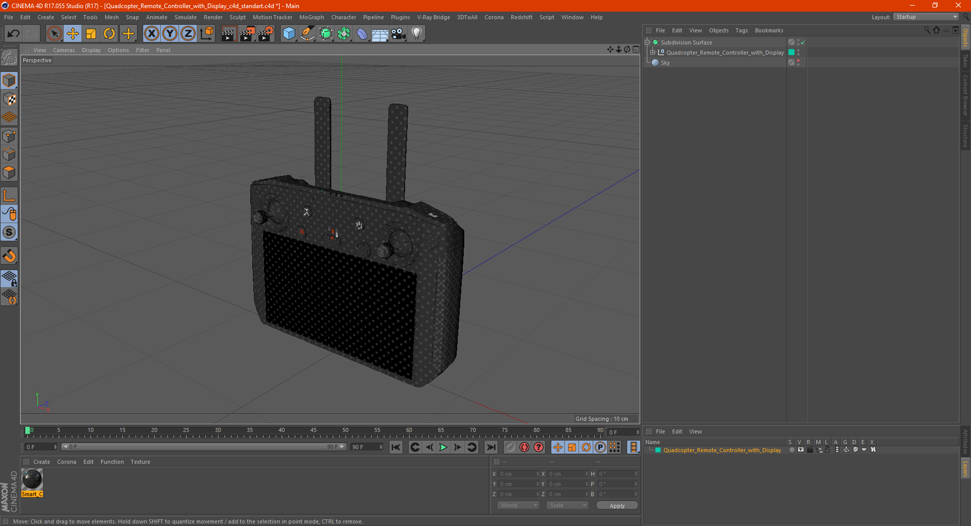 3D Quadcopter Remote Controller with Display