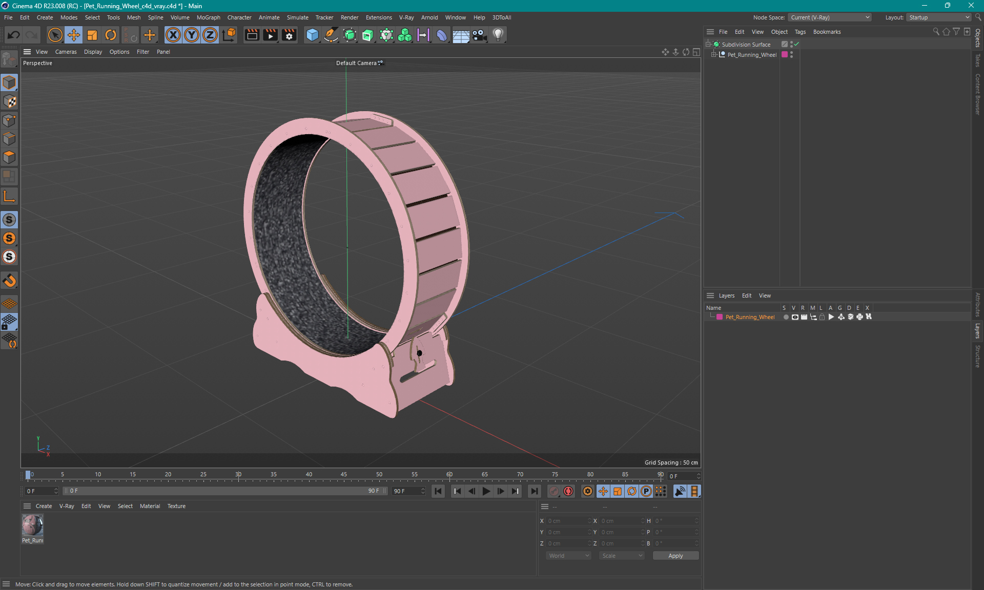 Pet Running Wheel 3D