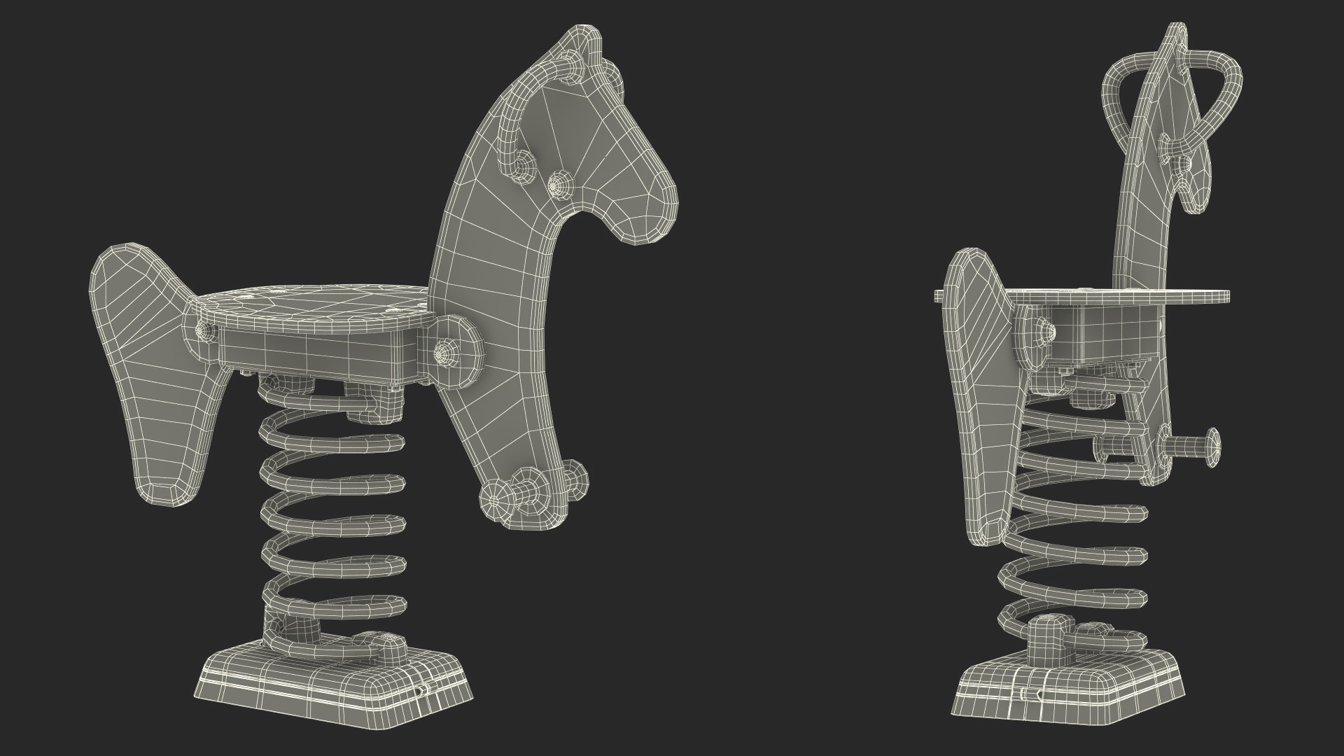 3D Children Horse Springer Ride model