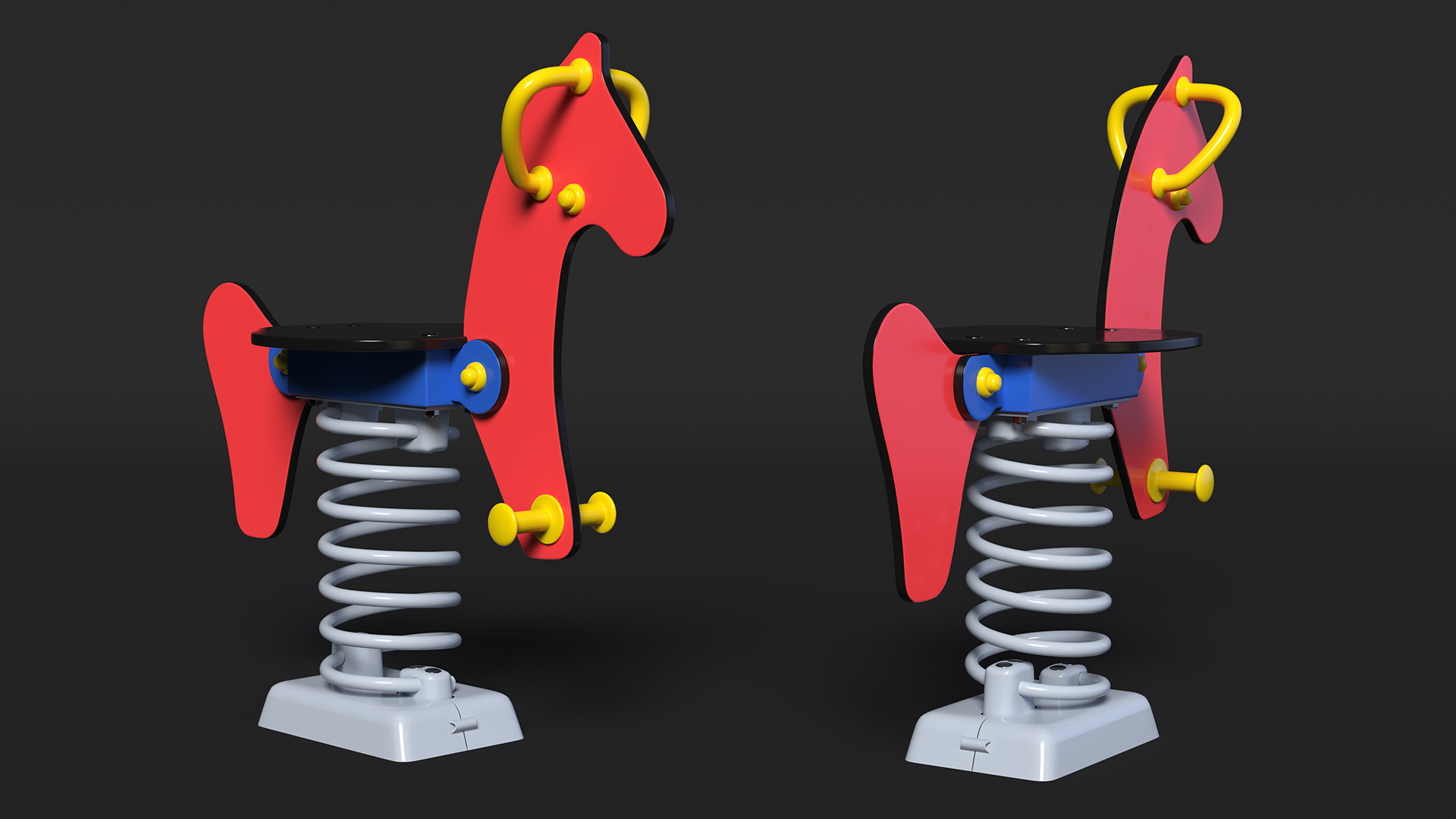 3D Children Horse Springer Ride model