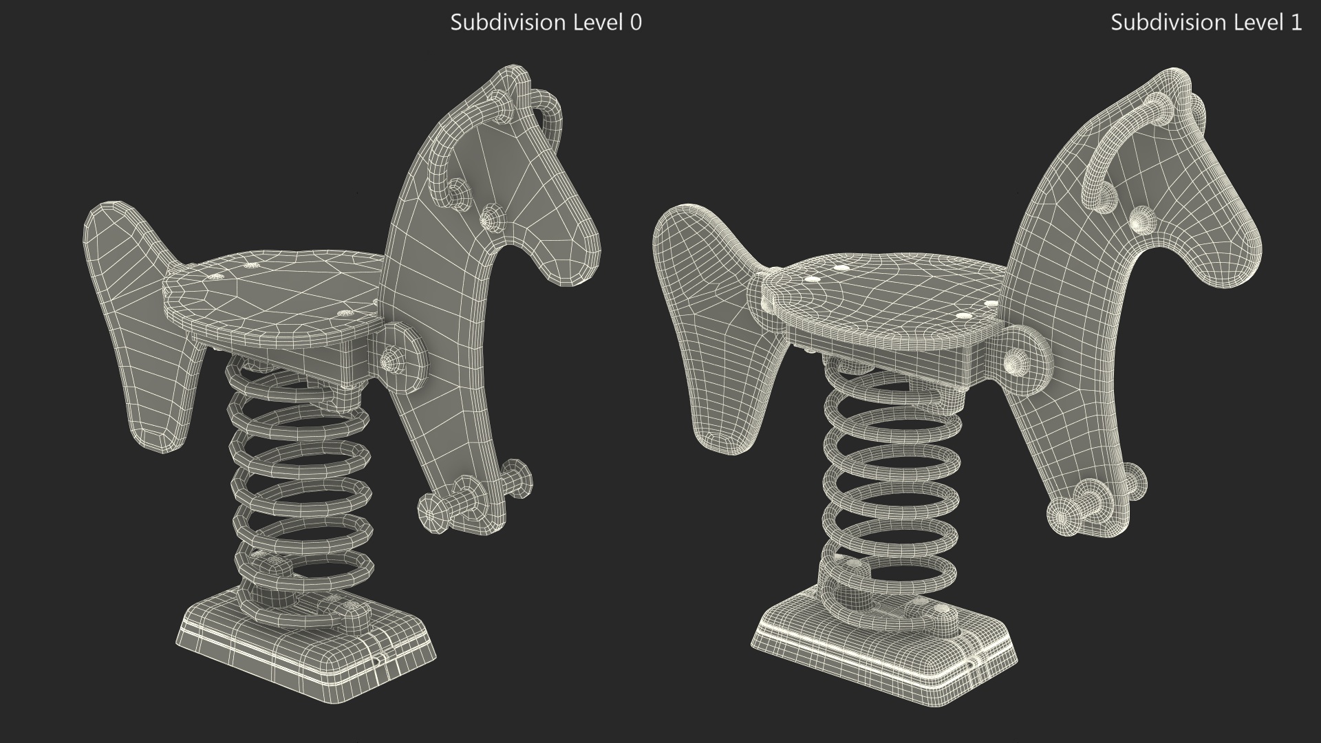 3D Children Horse Springer Ride model