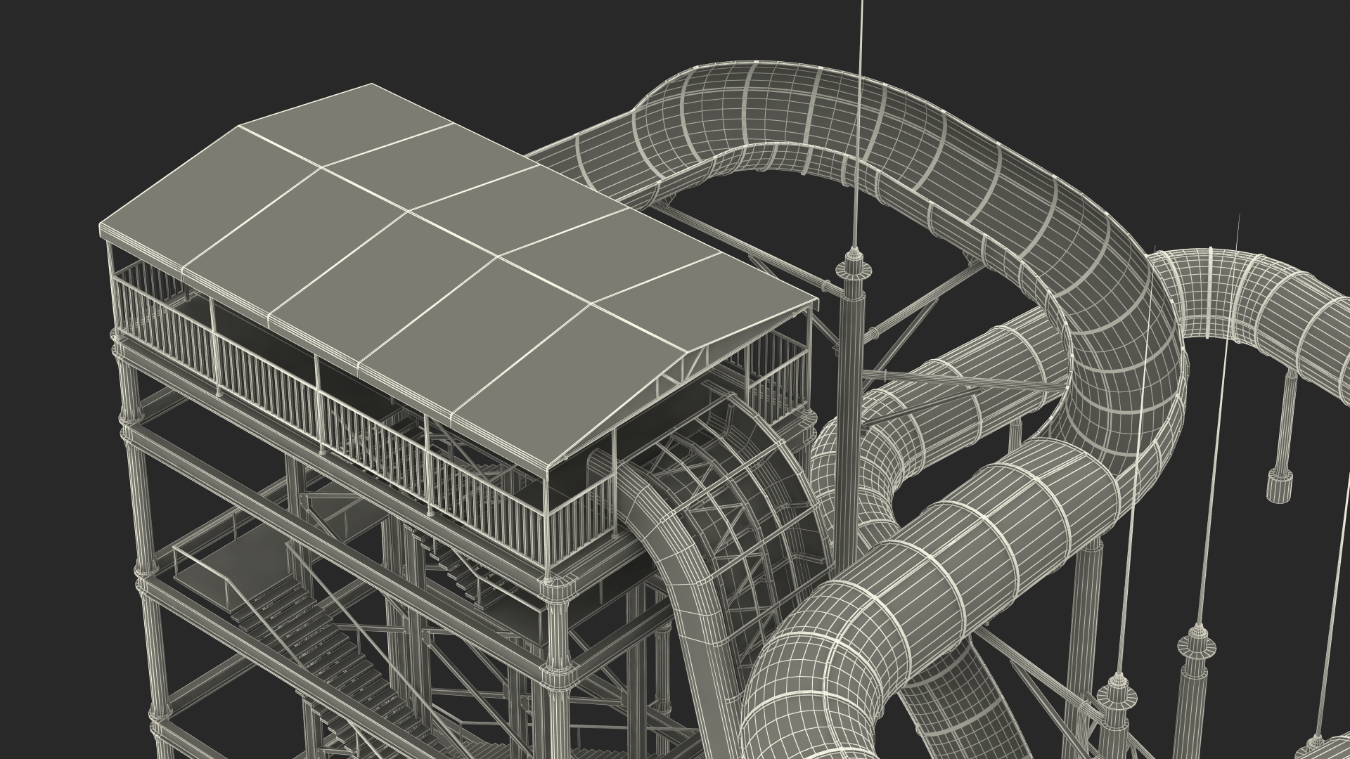 Abyss Funnel Water Slide 3D model