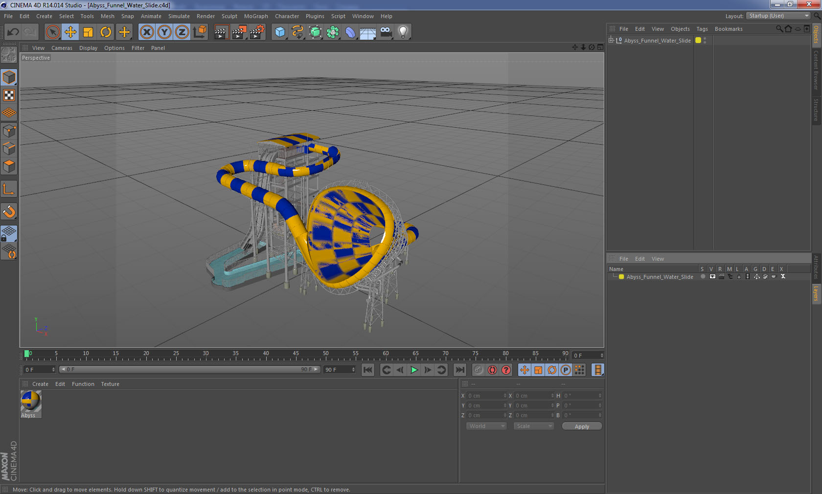 Abyss Funnel Water Slide 3D model