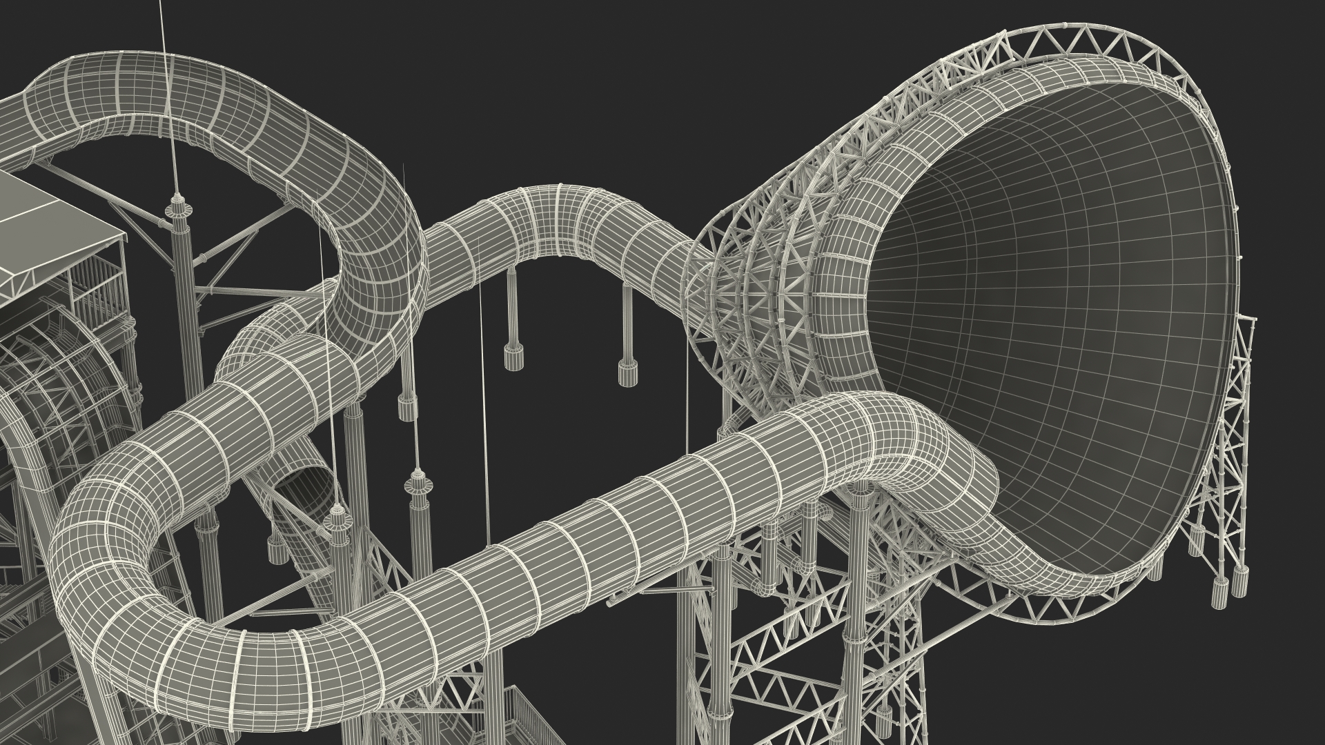 Abyss Funnel Water Slide 3D model