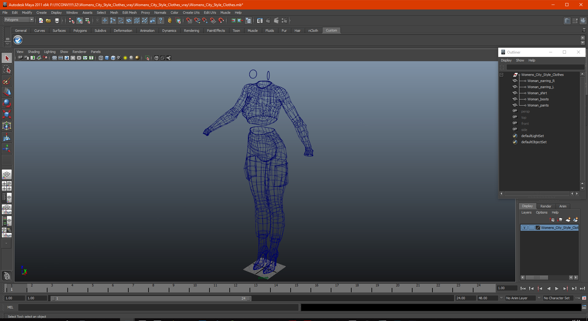 3D model Womens City Style Clothes