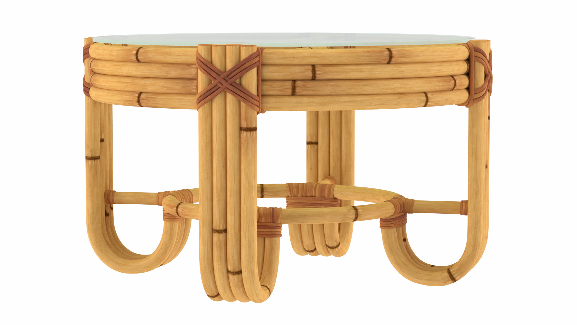 3D Vintage Bamboo Furniture Set model