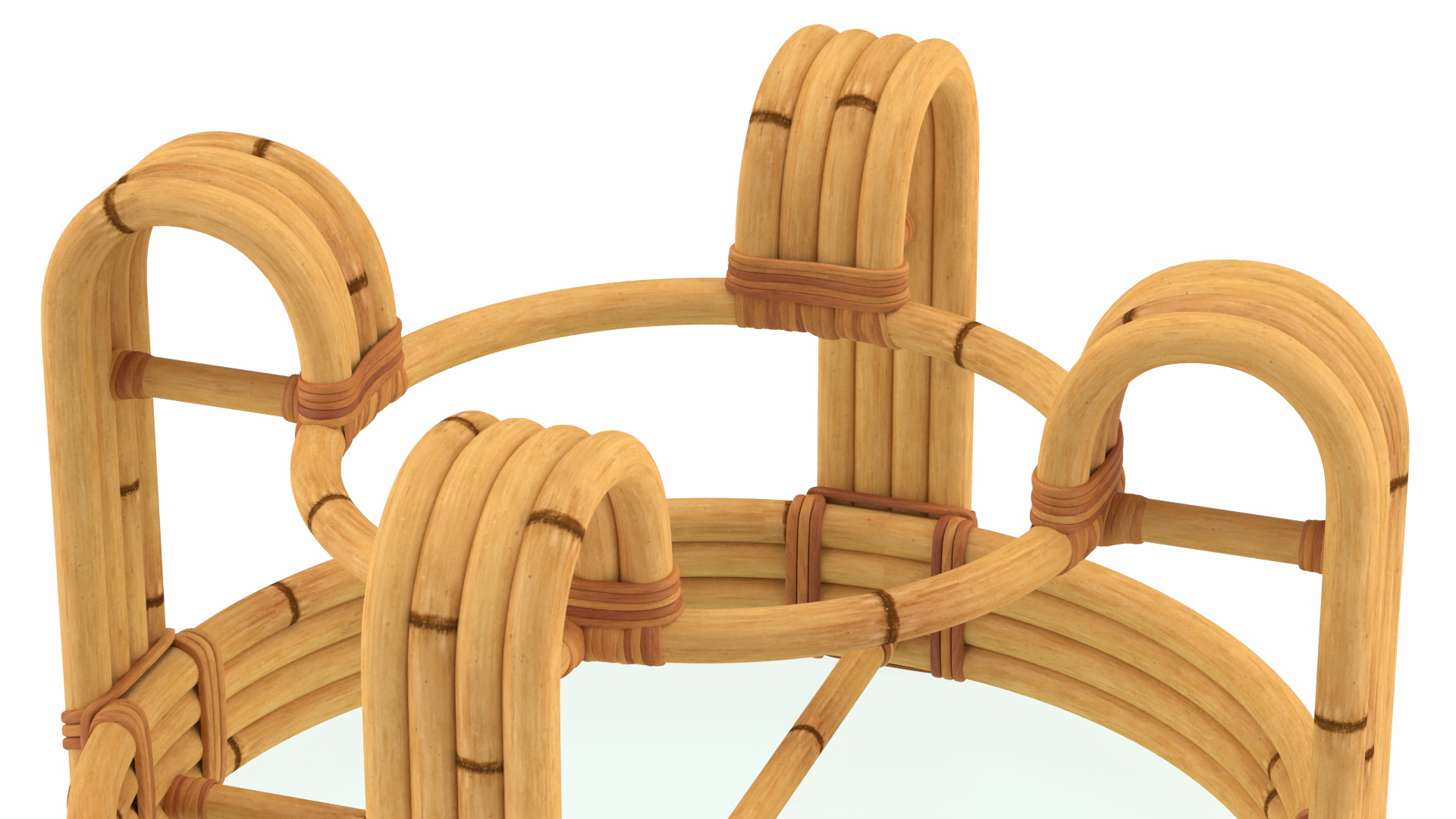 3D Vintage Bamboo Furniture Set model