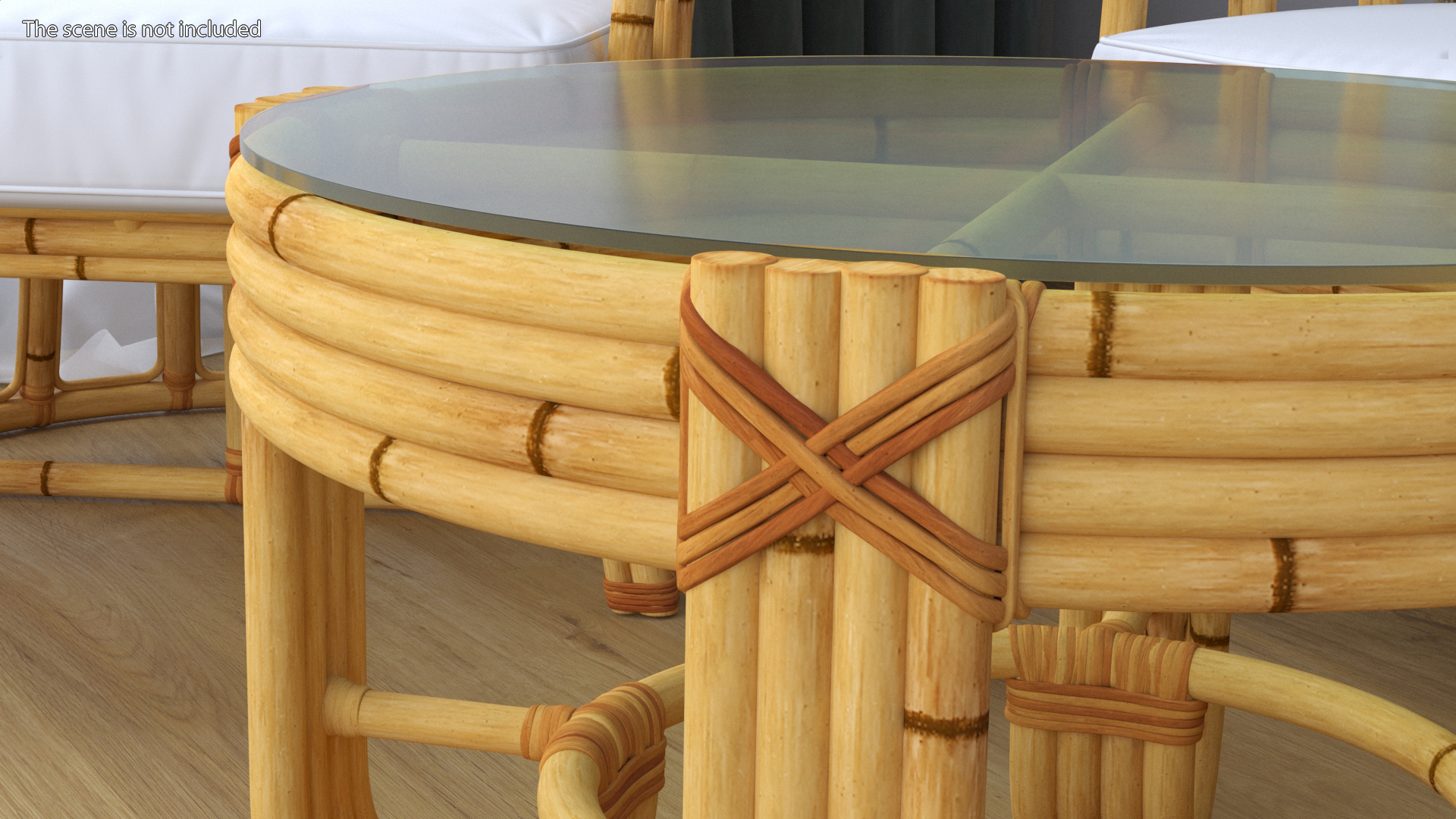 3D Vintage Bamboo Furniture Set model