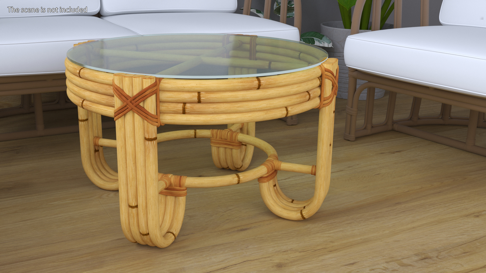 3D Vintage Bamboo Furniture Set model